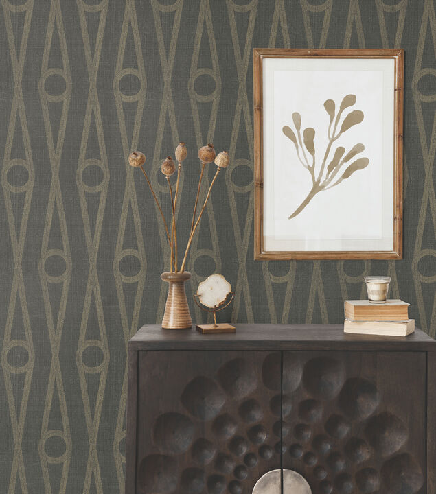 Henlein Charcoal Wallpaper (Set of 2)