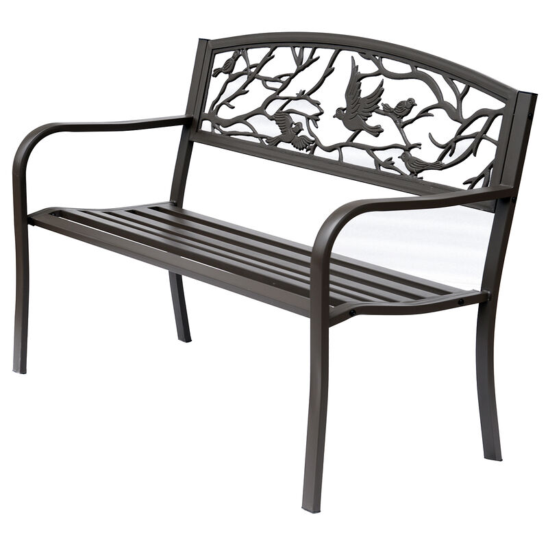 Hivvago 50" Cast Iron Garden Bench image number 7