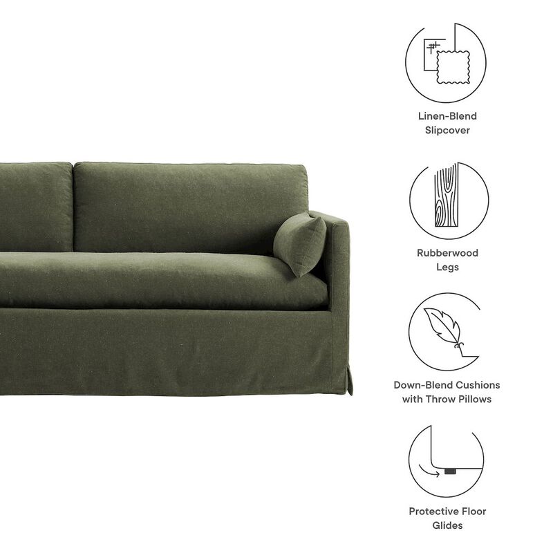 Wellfleet 85" Slipcovered Fabric Sofa image number 1