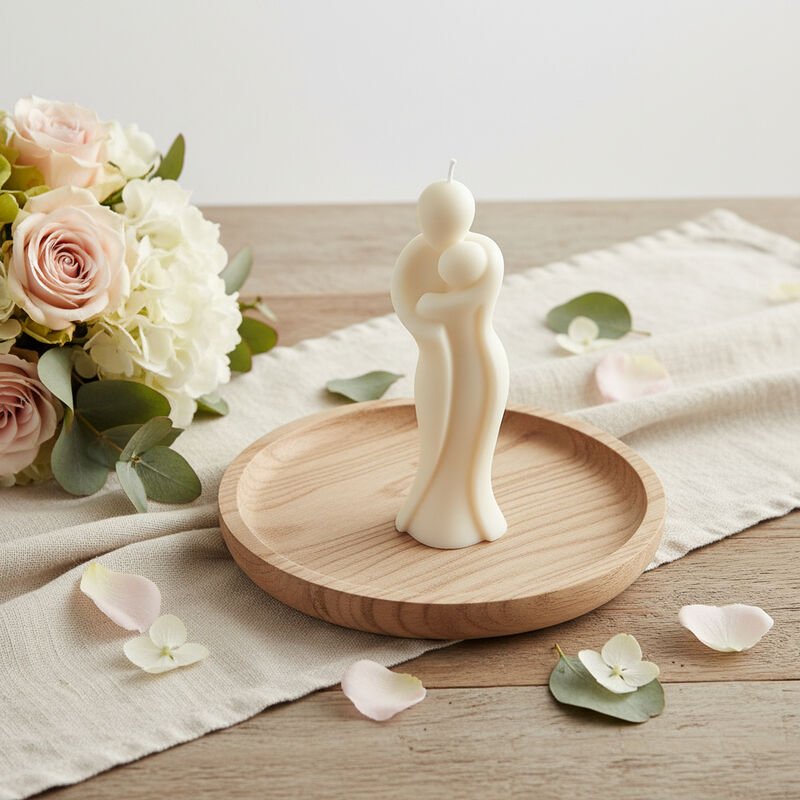 HomeRoots 2" Unscented Mother And Child Dimensional Candle image number 1