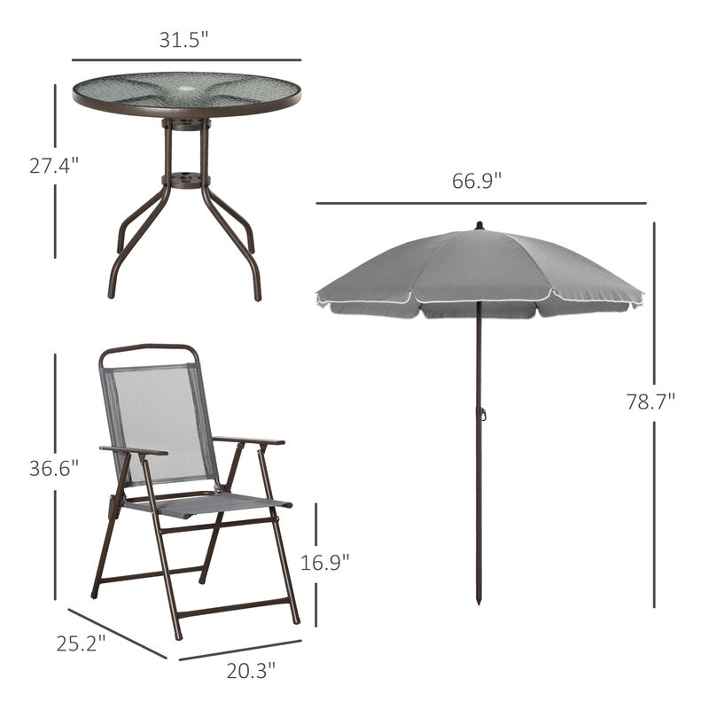 Hivvago 6-Piece Patio Table and Chair Set for Backyard image number 2