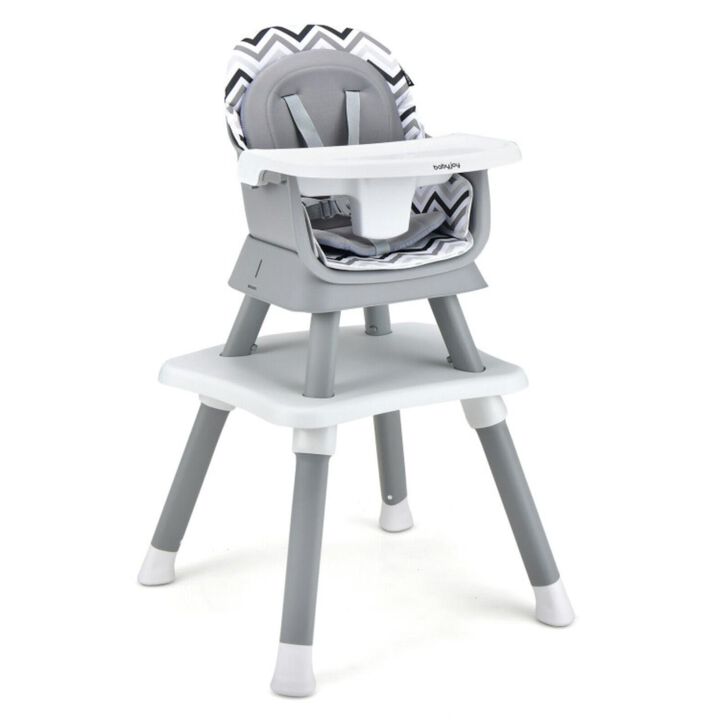 Hivvago 6-in-1 Convertible Baby High Chair with Adjustable Removable Tray