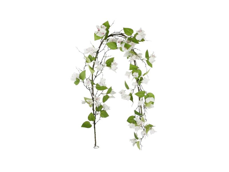 Artificial Bougainvillea Flowers Garland White Silk Vines UV Resistant Realistic image number 0