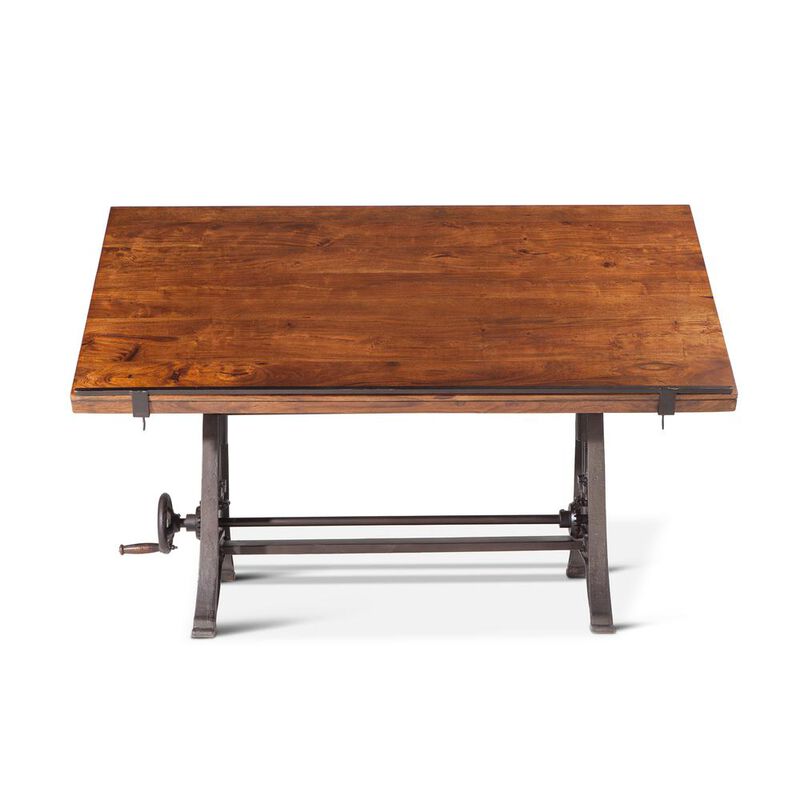 Belen Kox Vintage Industrial Drafting Desk, Belen Kox image number 1