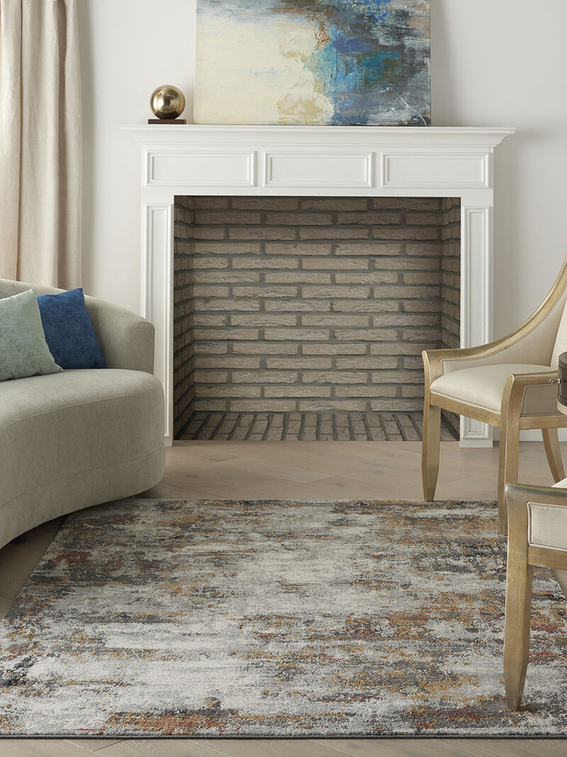 Tangra TNR03 Gray/Multicolor 4' x 6' Rug