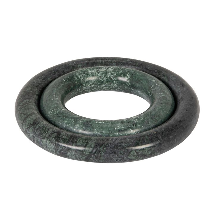 Green Marble Trivets, Set of 2