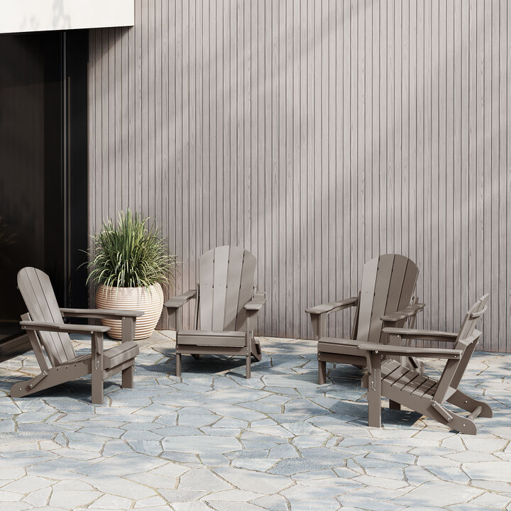WestinTrends Westintrends 4-Piece set outdoor folding Poly Adirondack chair