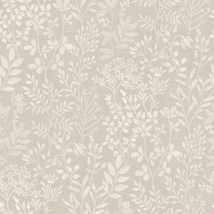 Karuna Branched Leaves All-over Beige Wallpaper KR205002