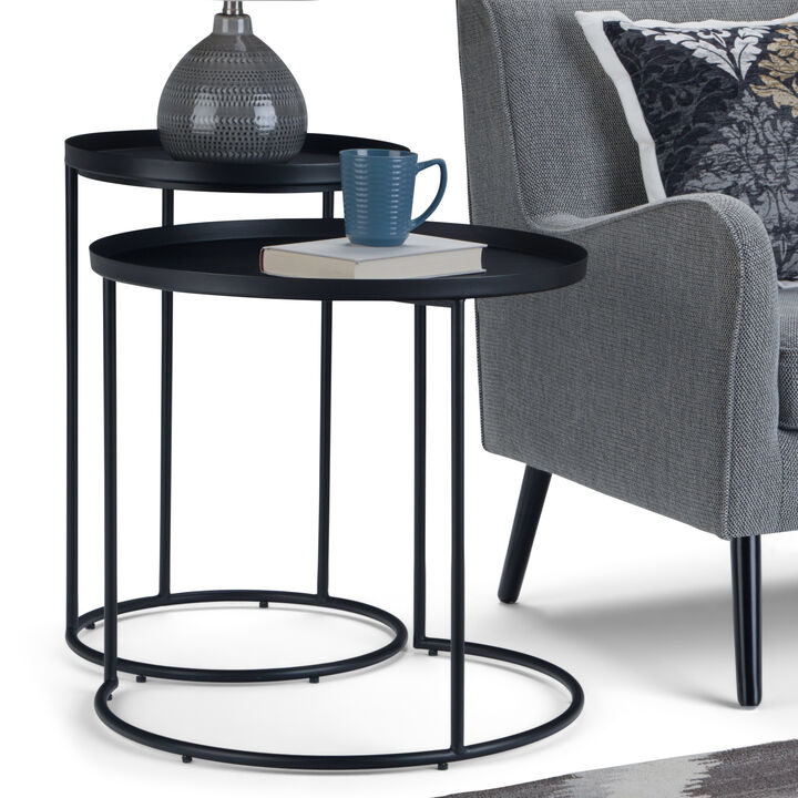 Monet Metal 2 Pc Nesting Table