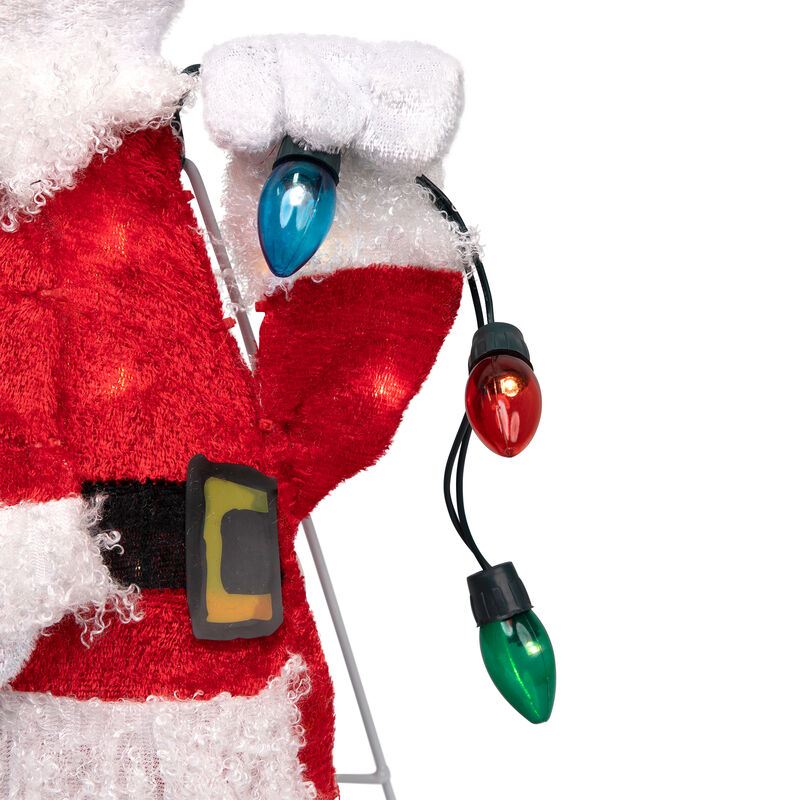 24" Lighted Santa Snoopy with String Lights Outdoor Christmas Yard Decoration image number 7