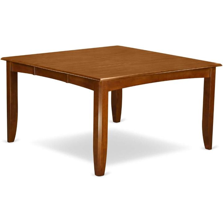 Parfait    Square  Table  with  18"Butterfly  Leaf  -  Saddle  Brown  Finish