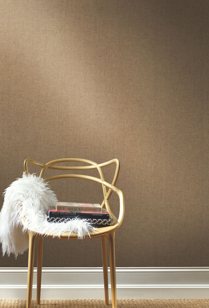 Interlocking Weave Sisal Grasscloth Brown Wallpaper image number 1