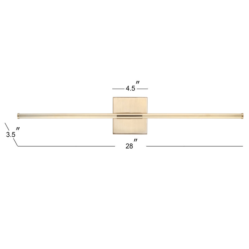 Makena Modern Minimalist Dimmable Integrated LED Metal Wall Sconce