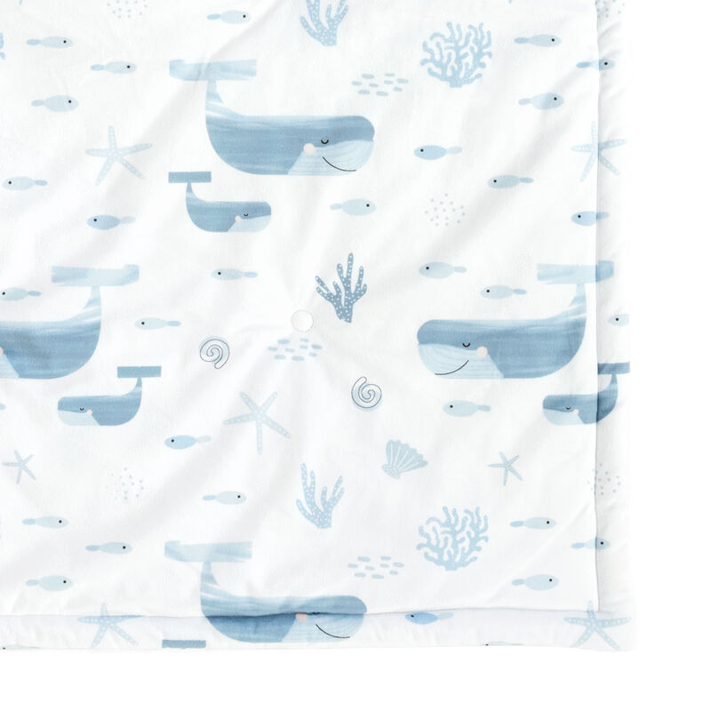 Seaside Baby Square With Border Play Mat Blue Single 35X35