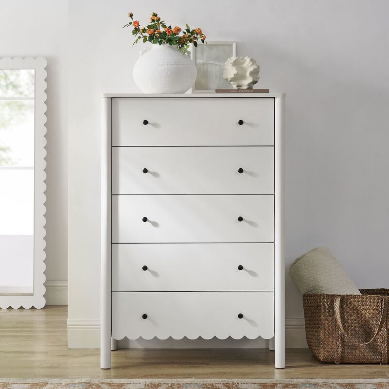 Emmeline Scalloped 5-Drawer Chest image number 6