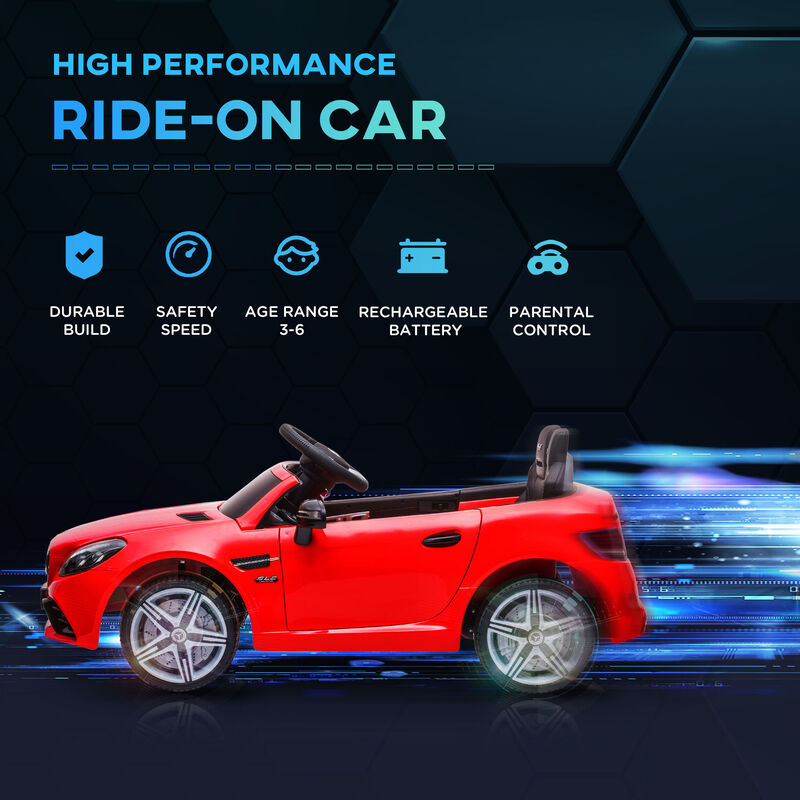 BreeBe Mercedes SLC 300 Licensed Kids Electric Car with Remote Control, 12V Battery Powered Kids Ride on Car with Music, Lights image number 5