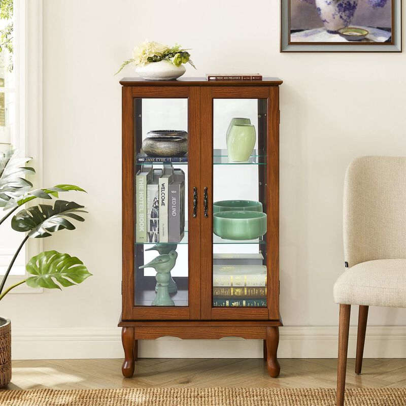 Streamdale Lighted Curio Cabinet with Adjustable Shelves image number 6
