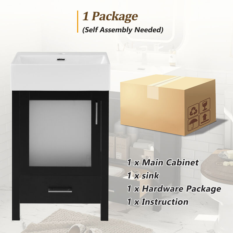 Merax Bathroom Vanity with Ceramic Sink