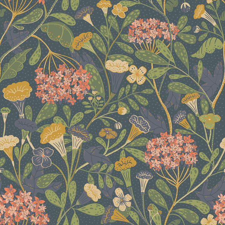 Hybbe Blue Hydrangea Garden Wallpaper (Set of 2)