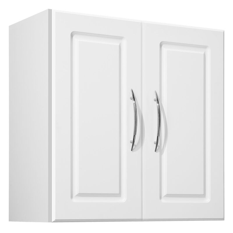 Laundry Room Wall Cabinet 2-Tier with Adjustable Shelf & Doors image number 4