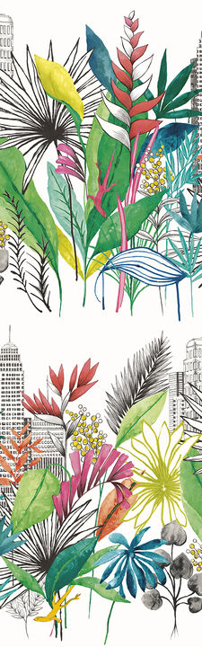Sierra Multicolor Urban Tropic Wallpaper