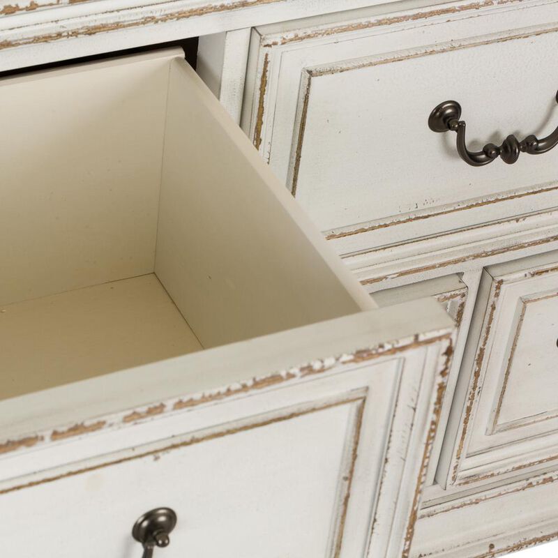 Liberty Furniture Abbey Park Dresser & Mirror in Antique White image number 5