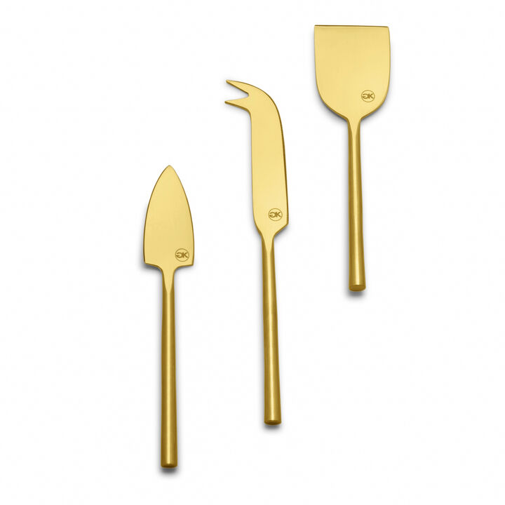 Atlas Gold Cheese Knives, Set of 3