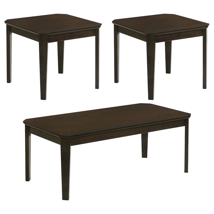 Plethoria Home Dark Brown 3-piece Occasional Set