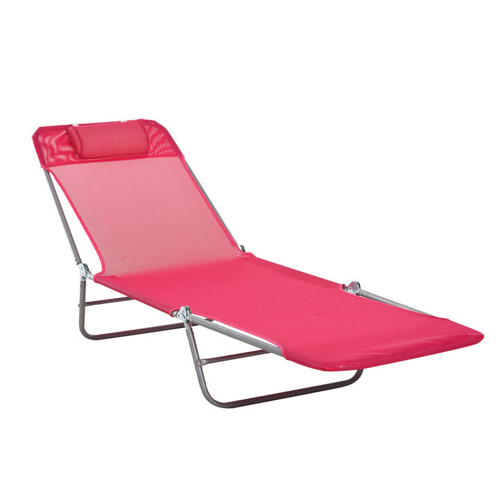 Hivvago Outdoor Reclining Lounge Chairs with Pillow & Steel Frame