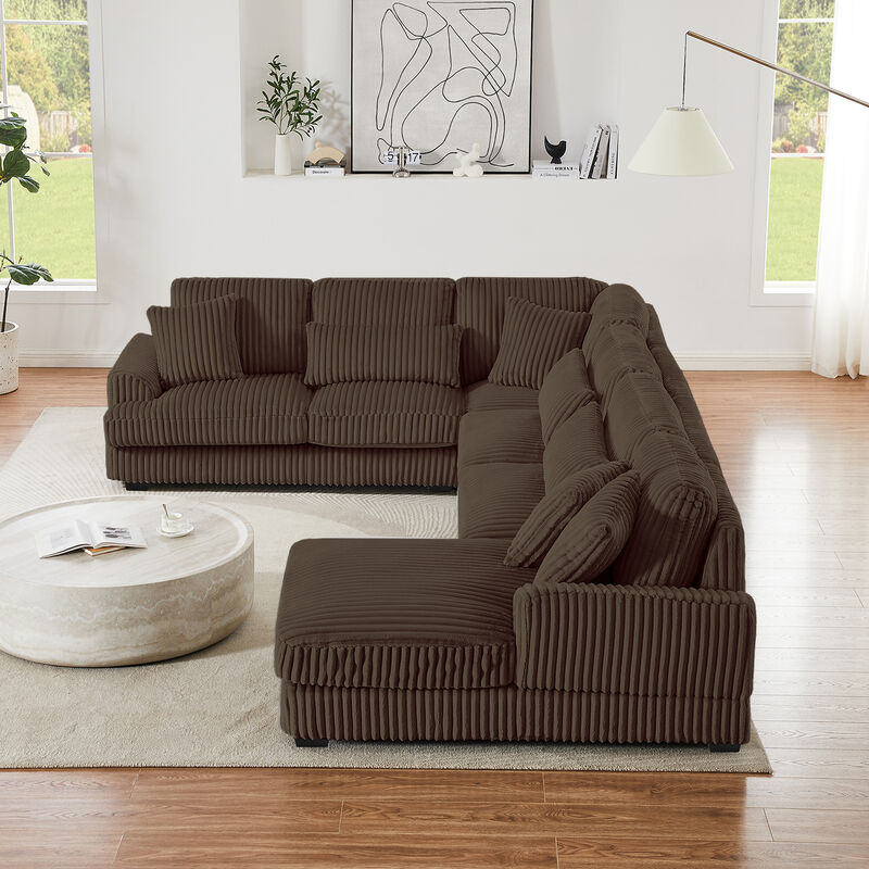 Merax Oversized Sectional Sofa U-shaped Sofa