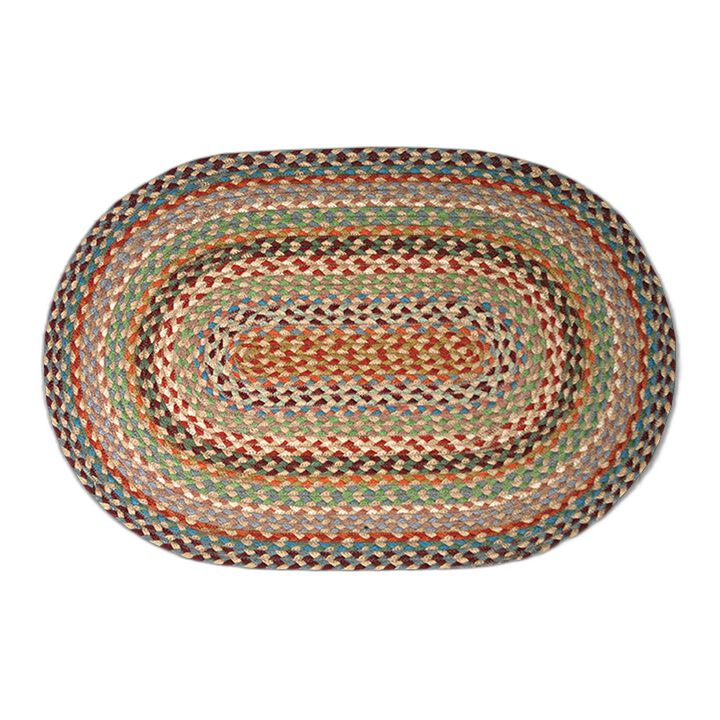 Earth Rugs C-328 Multi 1 Oval Braided Rug 20 X 30