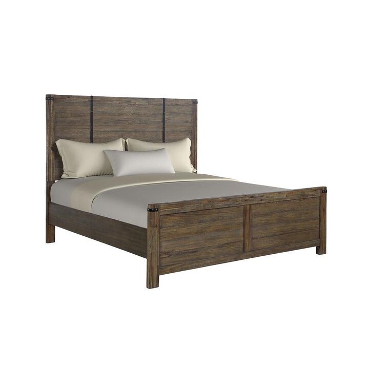 New Classic Furniture Furniture Galleon Traditional Queen Solid Wood Bed in Walnut