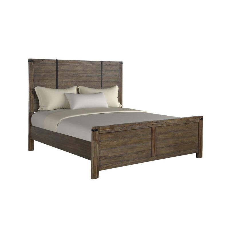New Classic Furniture Furniture Galleon Traditional Queen Solid Wood Bed in Walnut
