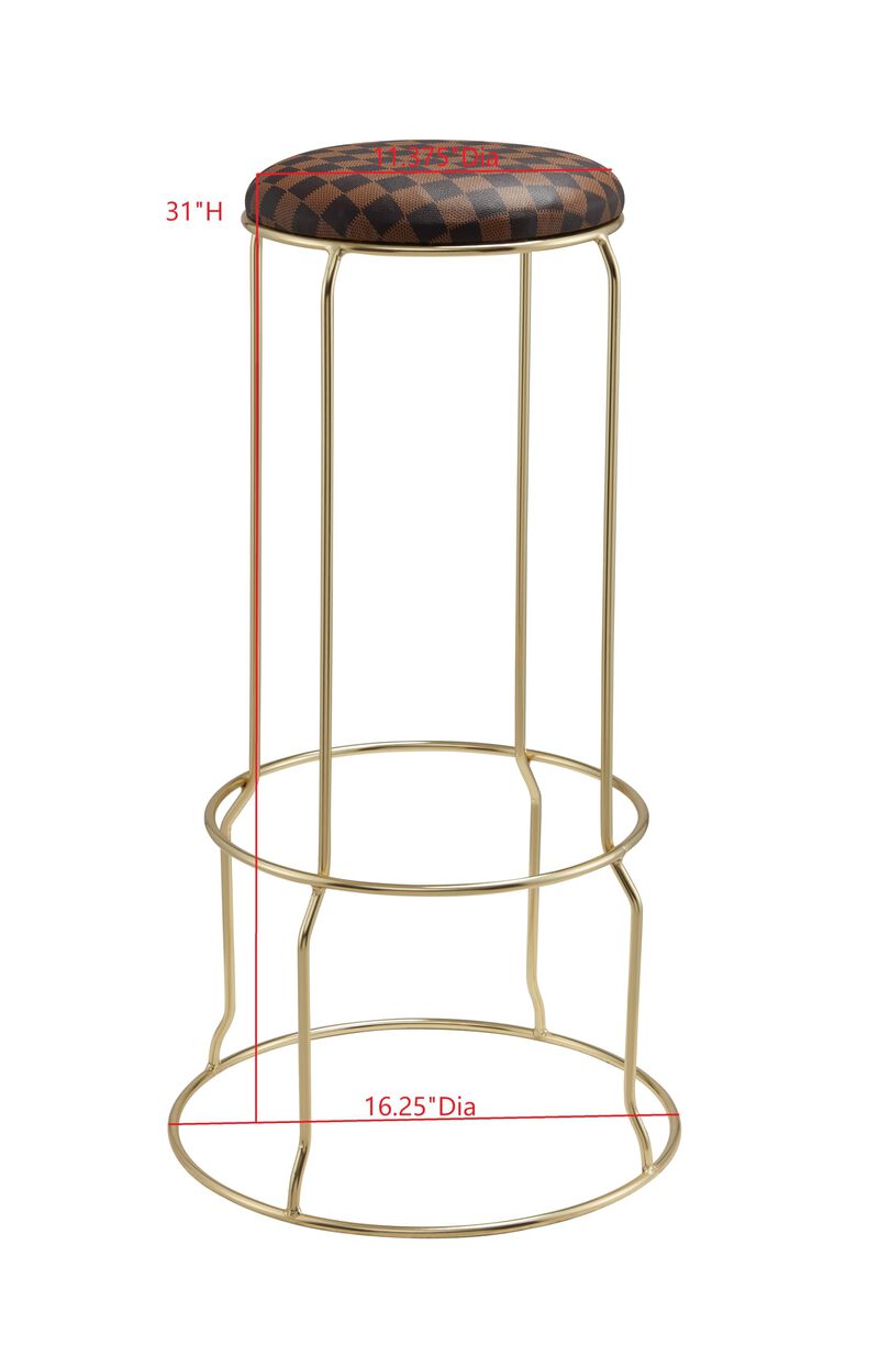 Kings Brand Furniture Carmilla Upholstered Counter Height Stool with Footrest - Bar Stools Set of 4 for Kitchen 31"