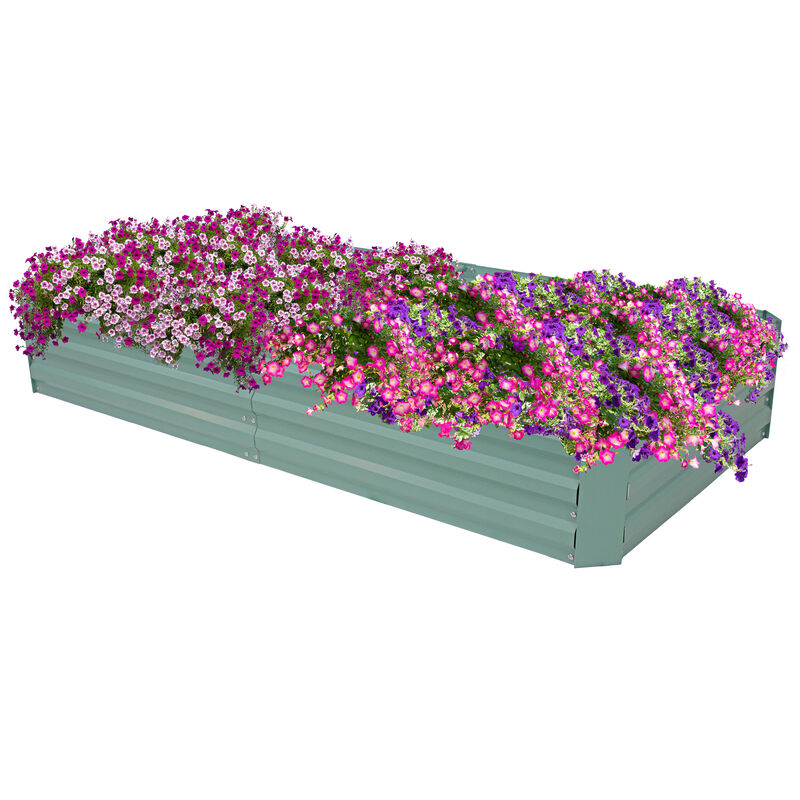 3 x 6 ft Galvanized Steel Rectangle Raised Garden Bed