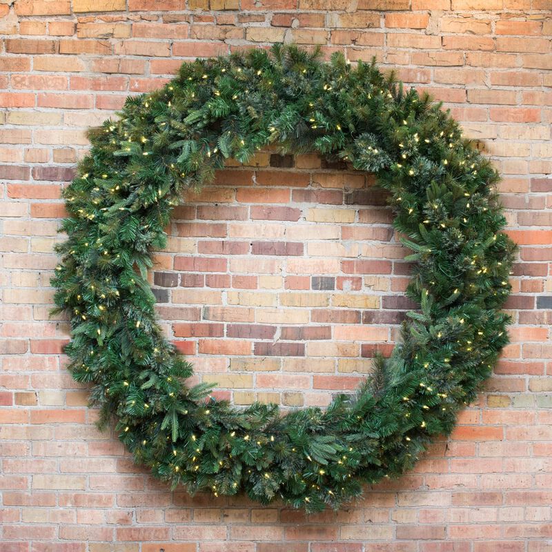 Vickerman 60" Cashmere Pine Artificial Christmas Wreath - 400 LED Italian Lights - Hand Wrapped to Minimize the Appearance of Wire - Wreath for Front Door Wreath for Mantle image number 1