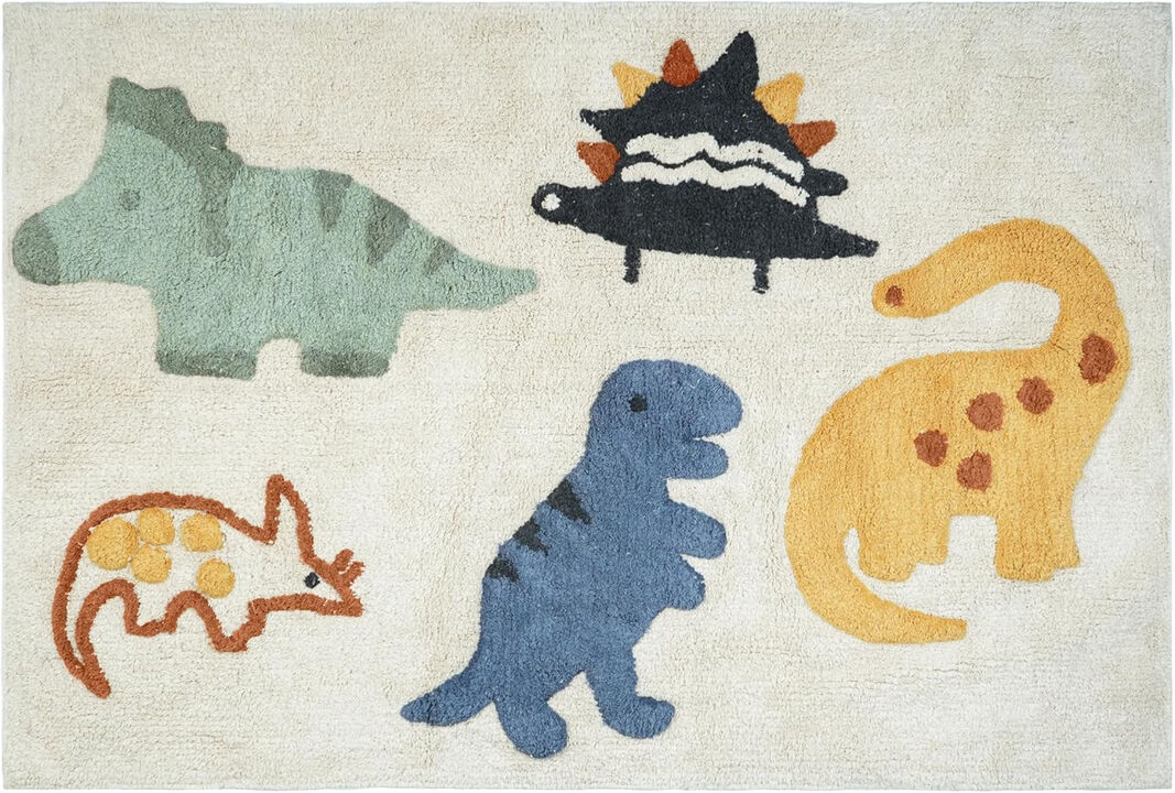 HomeRoots Dinosaurs Youthful Washable Area Rug