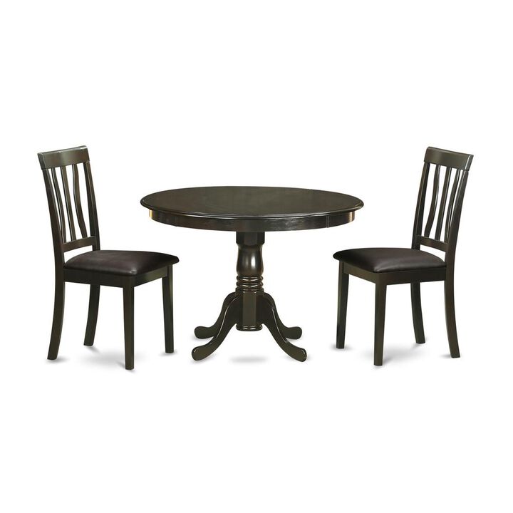 3 PC small Kitchen Table and Chairs set-Dining Table and 2 dinette Chairs.
