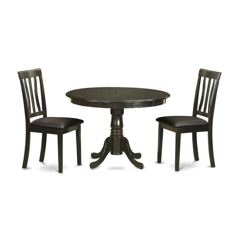 3 PC small Kitchen Table and Chairs set-Dining Table and 2 dinette Chairs.