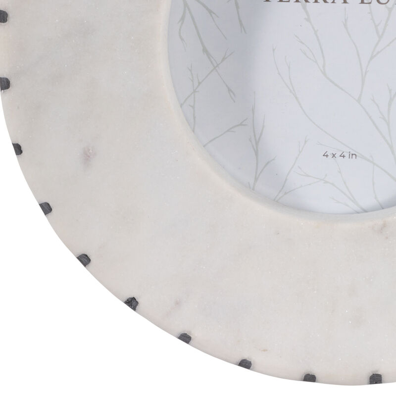 4x4" Round Marble Frame image number 4