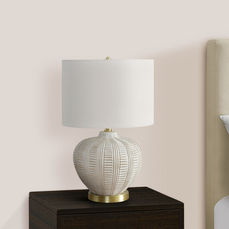 ELEMENT ACE Transitional 21-Inch Height Table Lamp with Sturdy Base and Fabric Shade Ideal for Living Room Bedroom Home Office Decorative Accent Lighting image number 3