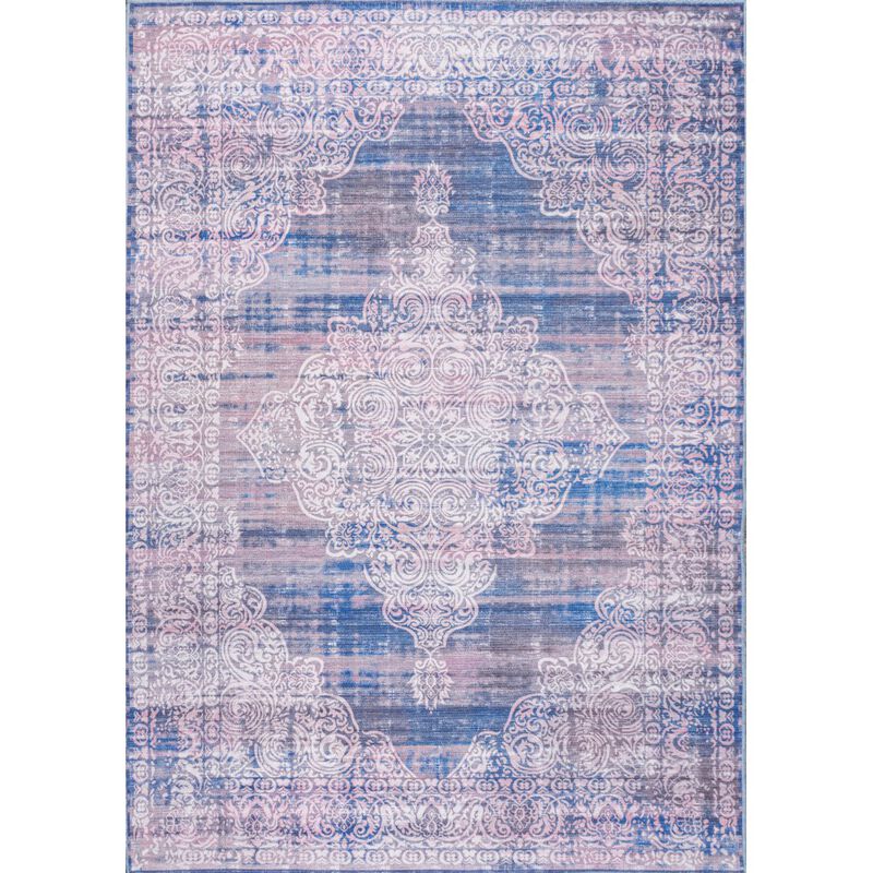 Regis Bohemian Medallion Machine-Washable Area Rug