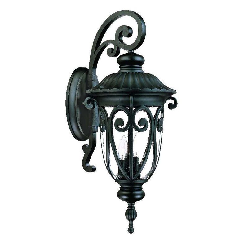 Hivvago Naples 3-Light Matte Black Wall Light