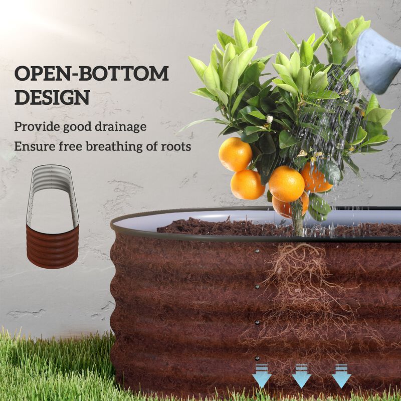 Hivvago Raised Metal Garden Bed with Safety Edges image number 4