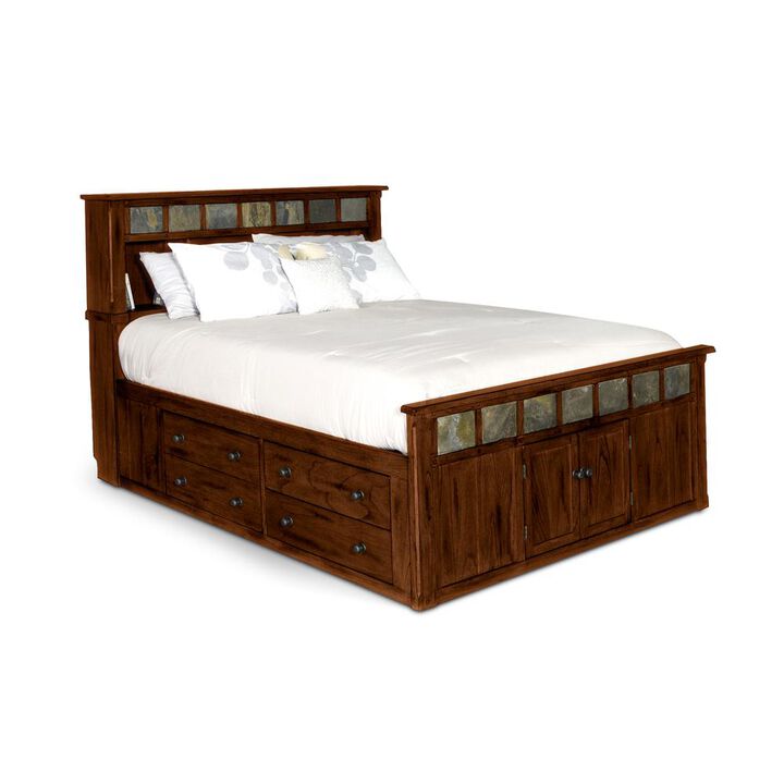 Sunny Designs Eastern King Storage Bed with Slate
