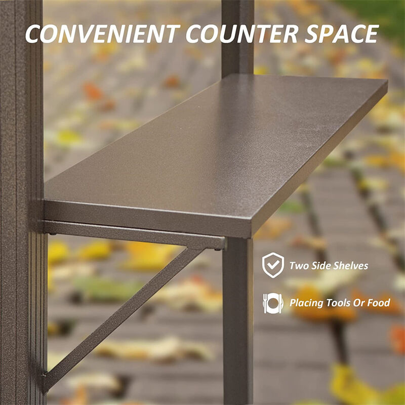 Streamdale Premium Aluminum BBQ Gazebo (Brown) image number 6