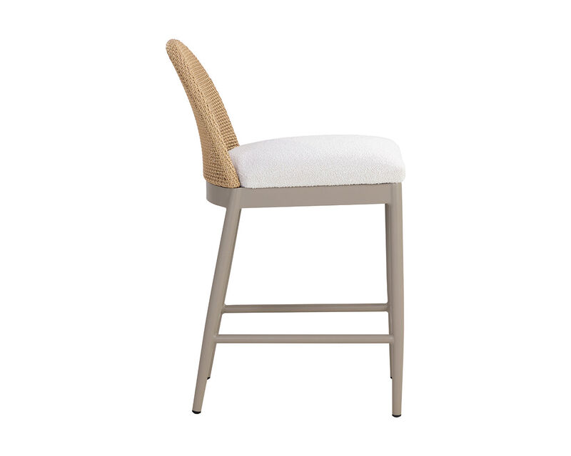 Calandri Greige/Louis Cream Counter Stool image number 4