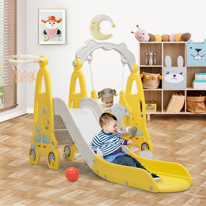 3 in 1 Toddler Slide and Swing Set