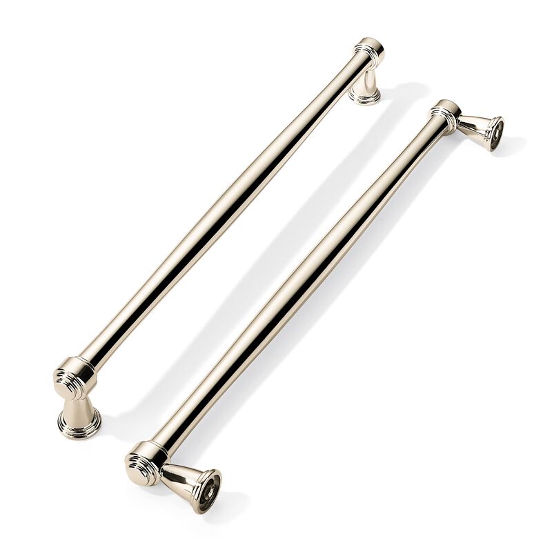 khtumeware 6 Pack Polished Nickel Cabinet Pulls 10 Inch(256mm) Hole Centers Cabinet Pulls Kitchen Cabinet Hardware for Cupboard