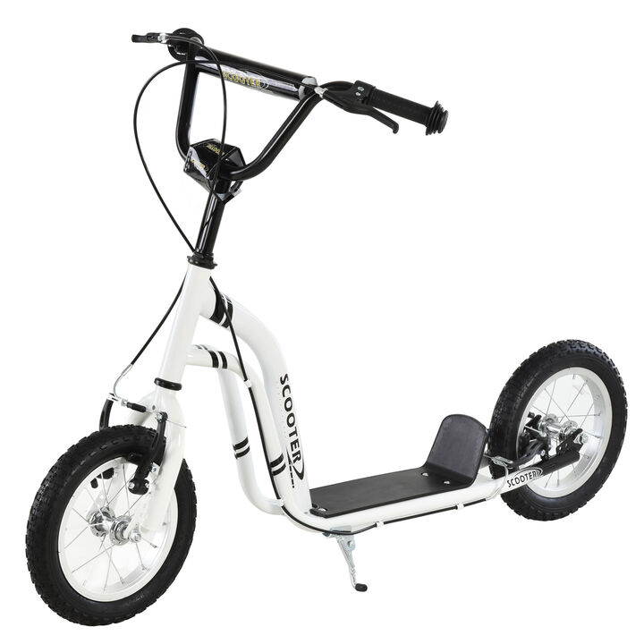 BreeBe Youth Scooter Front and Rear Caliper Dual Brakes 12-Inch Inflatable Front Wheel Ride On Toy